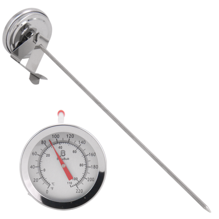 BrewBuilt - Thermometer - Clip On - 2 in. Dial Face x 12 in. Probe