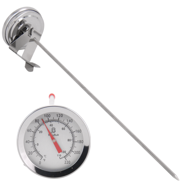 BrewBuilt - Thermometer - Clip On - 2 in. Dial Face x 12 in. Probe