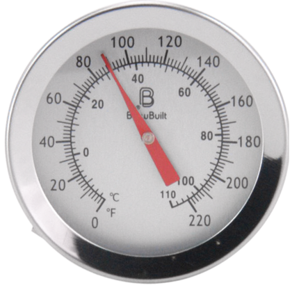 BrewBuilt - Thermometer - Clip On - 2 in. Dial Face x 12 in. Probe