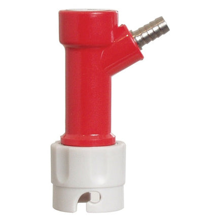 Pin Lock Quick Disconnect (QD) Gas In (RED) - BARB GRAY TOP