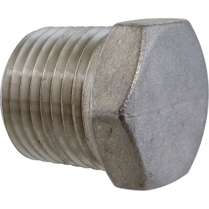 Stainless 1/2 in MPT Plug - Hollow