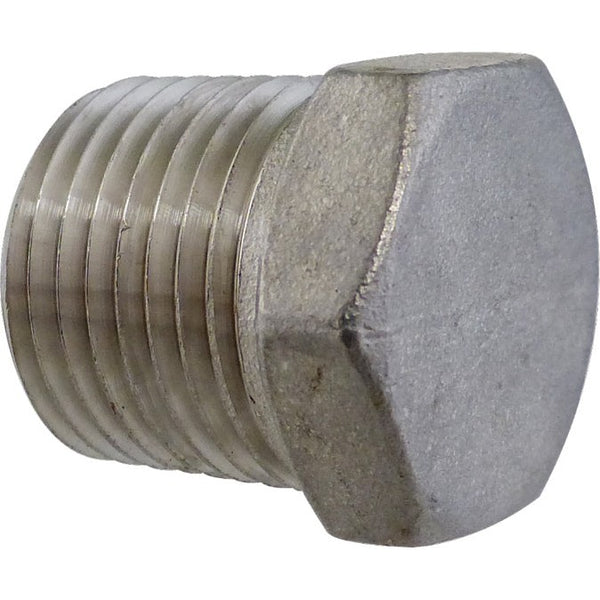 Stainless Hollow Plug - 1/2 in. MPT