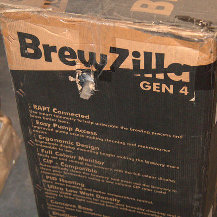 BrewZilla All Grain Brewing System | Gen 4.1 | Integrated Pump | Includes Wort Chiller | WiFi | Bluetooth | RAPT | 35L | 9.25G | 220V - Damaged Box Return