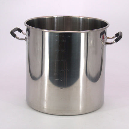 Brewmaster 8.5 Gallon Brew Kettle | Stainless Steel | Two Welded Couplers | Ball Valve Included | Silicone Handle Grips | Volume Markers - Used
