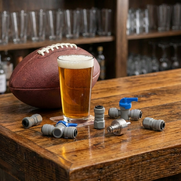 duotight fitings next to football