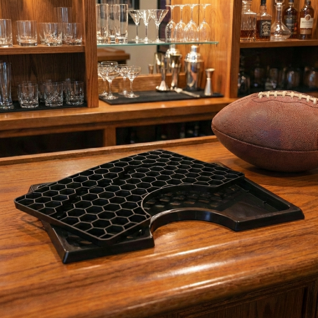 drip tray with football